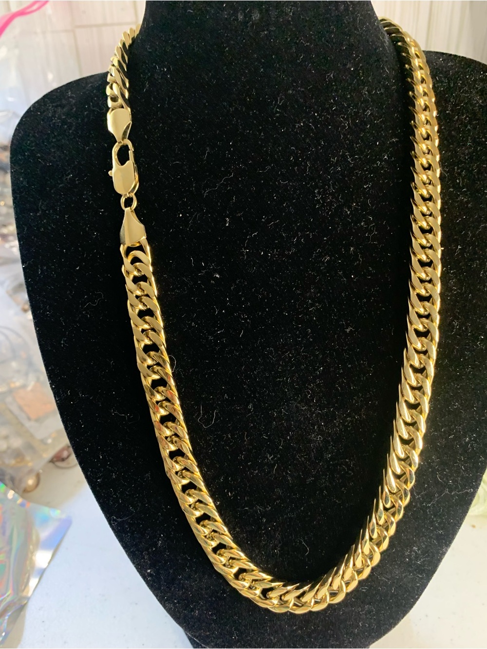 Men’s Classic Gold Plated Stainless Steel Curbs Chain Jewelry